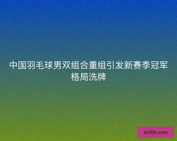 中国羽毛球男双组合重组引发新赛季冠军格局洗牌